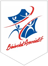 Logo FFBVA Logo de la Fédération Française du Bénévolat et de la Vie Associative. La France da su style minimaliste bleu foncé, séparer en deux par des lignes rouges. Des silhouettes blanches et bleu sont présentes sur cette France et sa diagonale. En dessous, dans une police en italique rouge, le titre Bénévolat Associatif est présent.